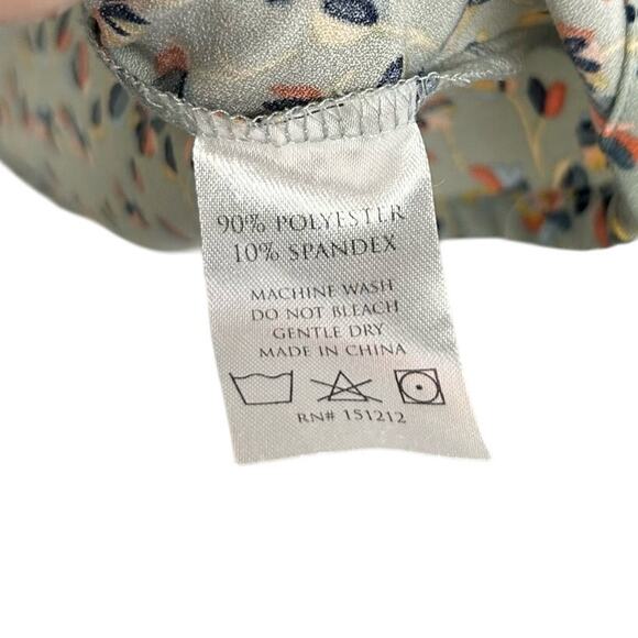 Michelle McDowell Multicolor Floral Print 3/4 Sleeve Ruffle Top Womens XL - Picture 4 of 4